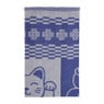 Theedoek lucky cat - blauw/wit - 50x70 cm