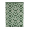Theedoek bloem - groen - 50x70 cm