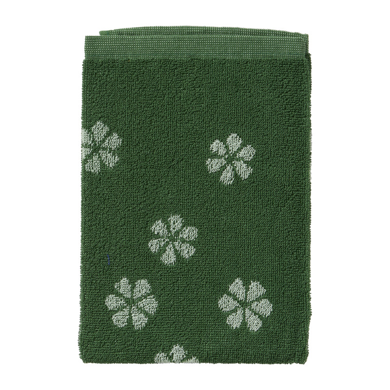 Keukendoek bloem - groen - 50x50 cm