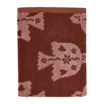 Keukendoek vredesduif - roze/bordeaux rood - 50x50 cm