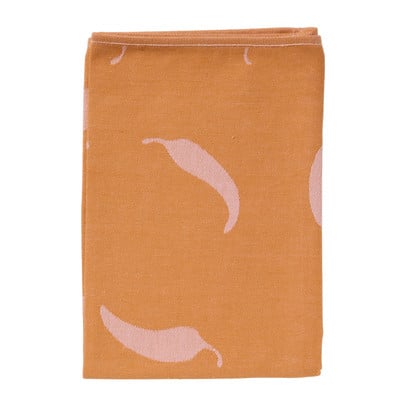 Theedoek chili - roze/oranje - 50x70 cm