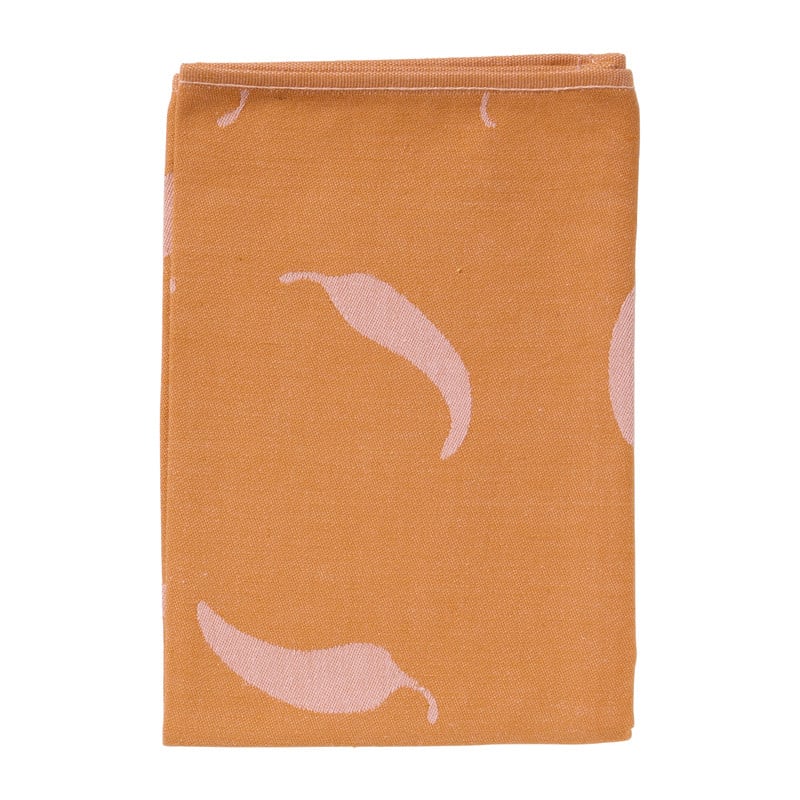 Theedoek chili - roze/oranje - 50x70 cm 
