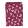 Theedoek hartjes - roze/paars - 50x70 cm 