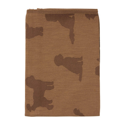 Theedoek labradoodle - bruin/beige - 50x70 cm