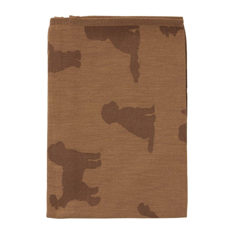 Theedoek labradoodle - bruin/beige - 50x70 cm