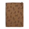 Theedoek labradoodle - bruin/beige - 50x70 cm
