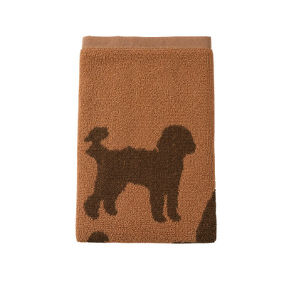 Keukendoek labradoodle - bruin/beige - 50x50 cm