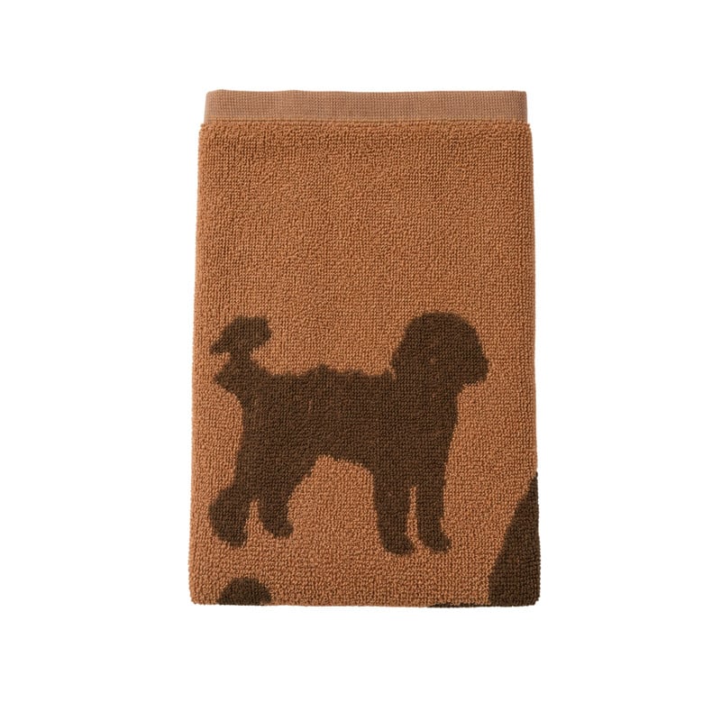 Keukendoek labradoodle - bruin/beige - 50x50 cm
