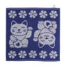 Keukendoek lucky cat - blauw/wit - 50x50 cm
