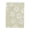Theedoek bloemen - groen/wit - 50x70 cm