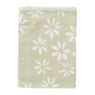 Theedoek bloemen - groen/wit - 50x70 cm