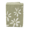 Handdoek bloemen - groen/wit - 50x50 cm