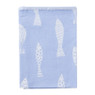 Theedoek vissen - blauw/wit - 50x70 cm