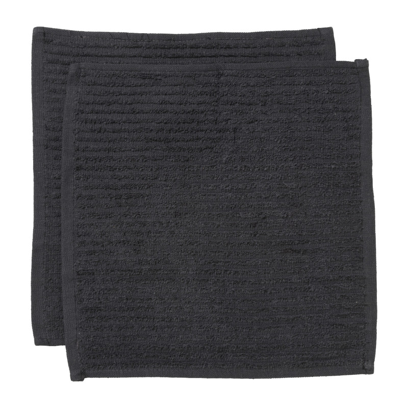 Vaatdoekje - zwart - set van 2 