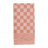 Theedoek ruiten - terra - 50x70 cm