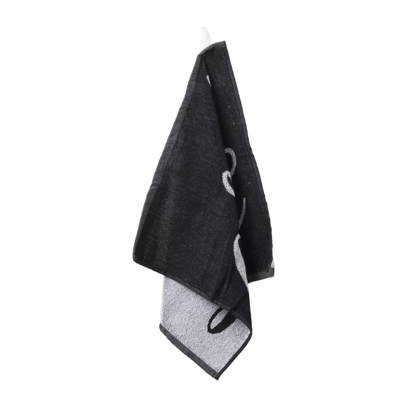 Keukendoek good food - zwart - 50x50 cm 