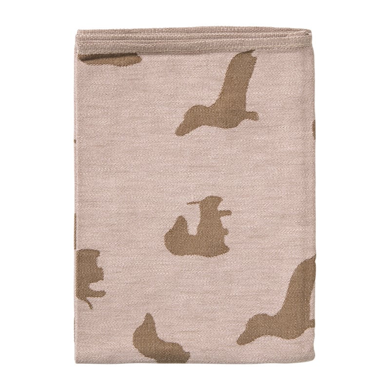 Theedoek teckels - roze/bruin - 50x70 cm