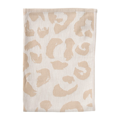 Theedoek animal - beige/bruin - 50x70 cm