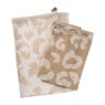 Theedoek animal - beige/bruin - 50x70 cm