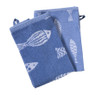 Keukendoek vissen - blauw/wit - 50x50 cm