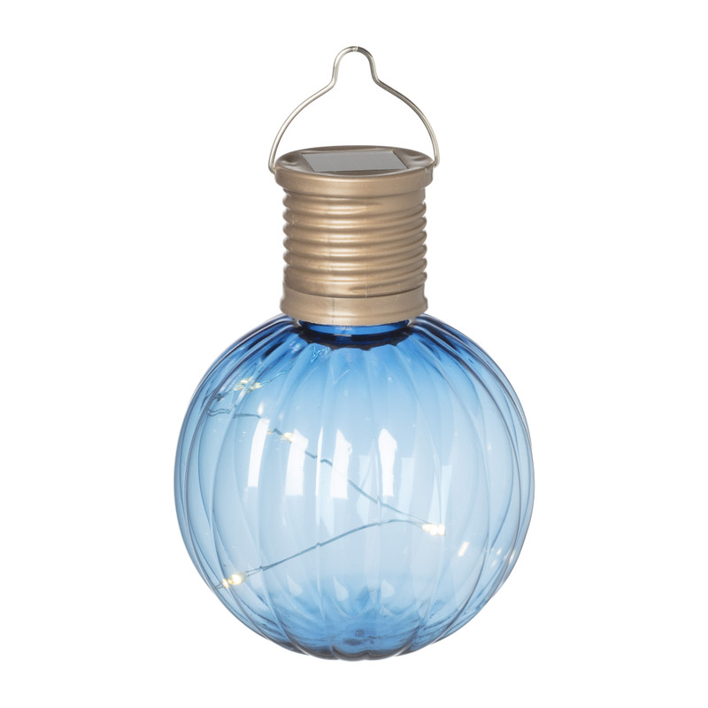 Solar hanglampje geribbeld - diverse kleuren - ø7 cm 