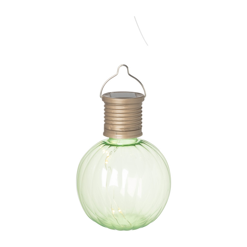 Solar hanglampje geribbeld - diverse kleuren - ø7 cm 