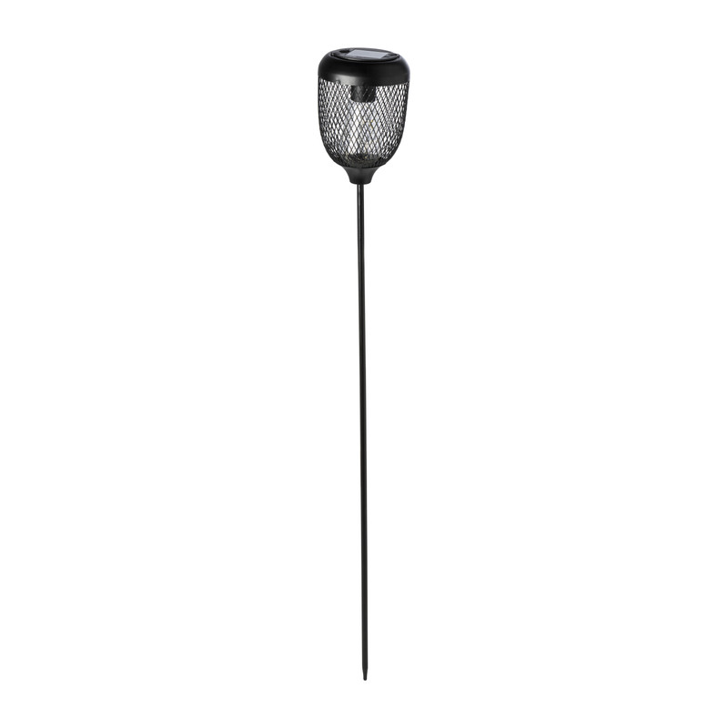 Tuinfakkel solar led - zwart - 81 cm