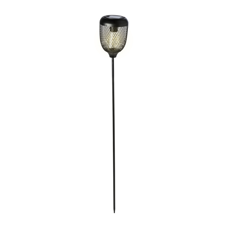 Tuinfakkel solar led - zwart - 81 cm