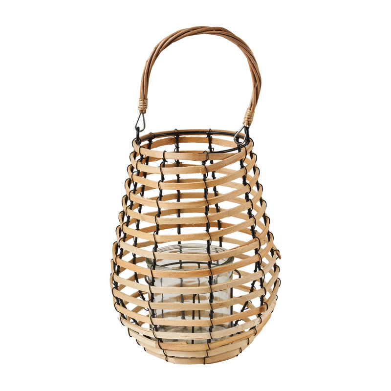 Lantaarn bamboe - ø20x24 cm 