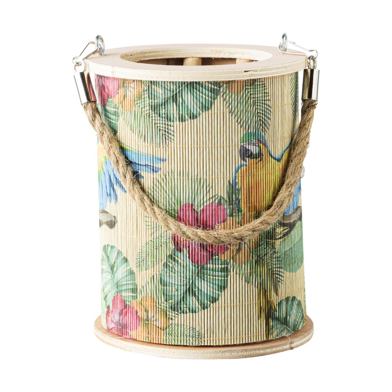 Lantaarn tropical - diverse varianten - ⌀13x17 cm 