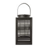 Lantaarn metaal vierkant - zwart - 16x16x30 cm