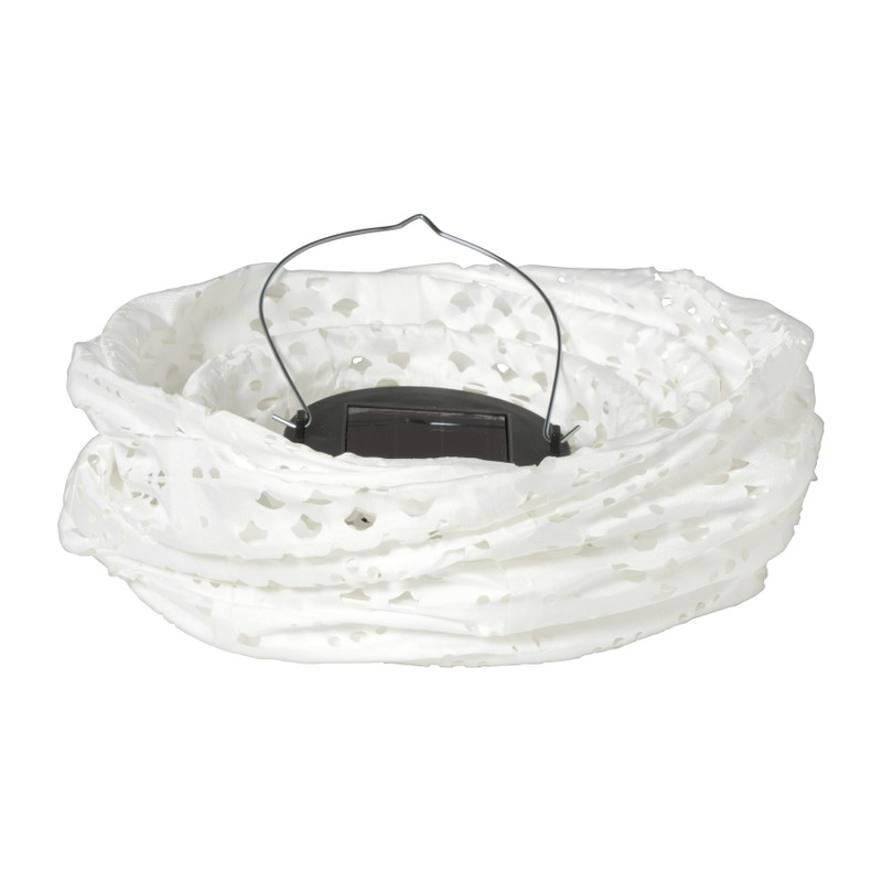 Solar barok lampion - wit - ø20x42 cm