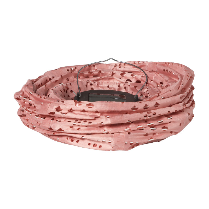 Solar barok lampion - roze - ø20x42 cm