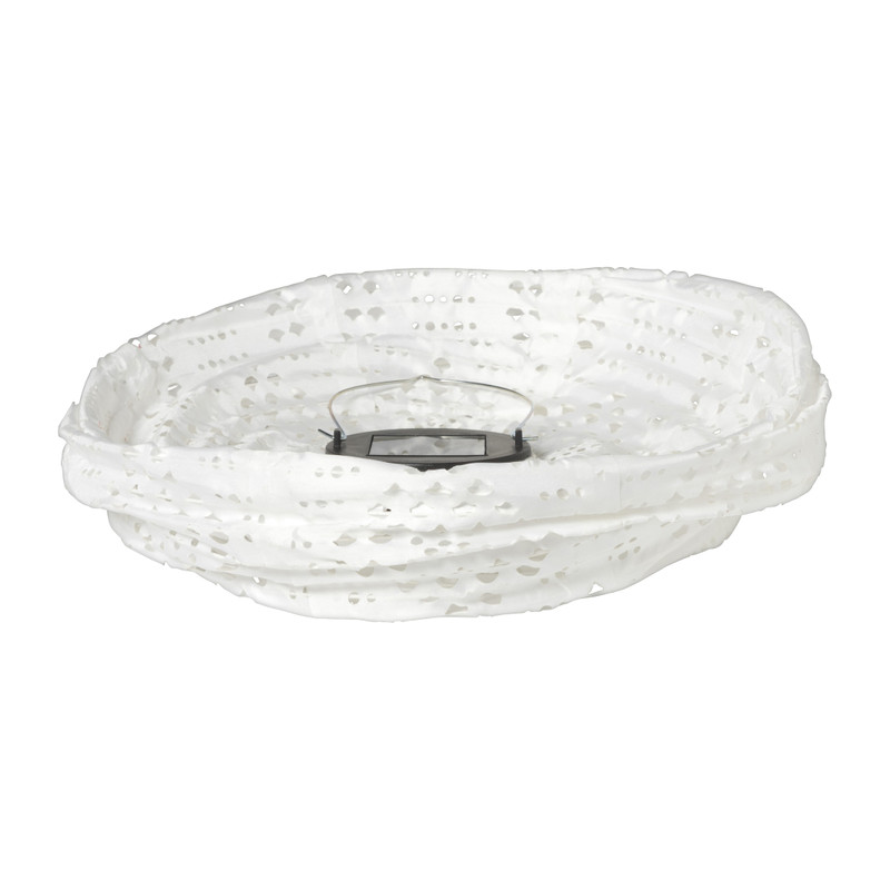 Solar barok lampion - wit - ø28x30 cm