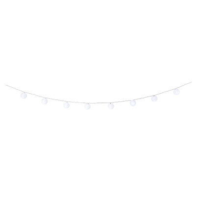 Slinger met 10 solar lampjes - wit - 4 meter