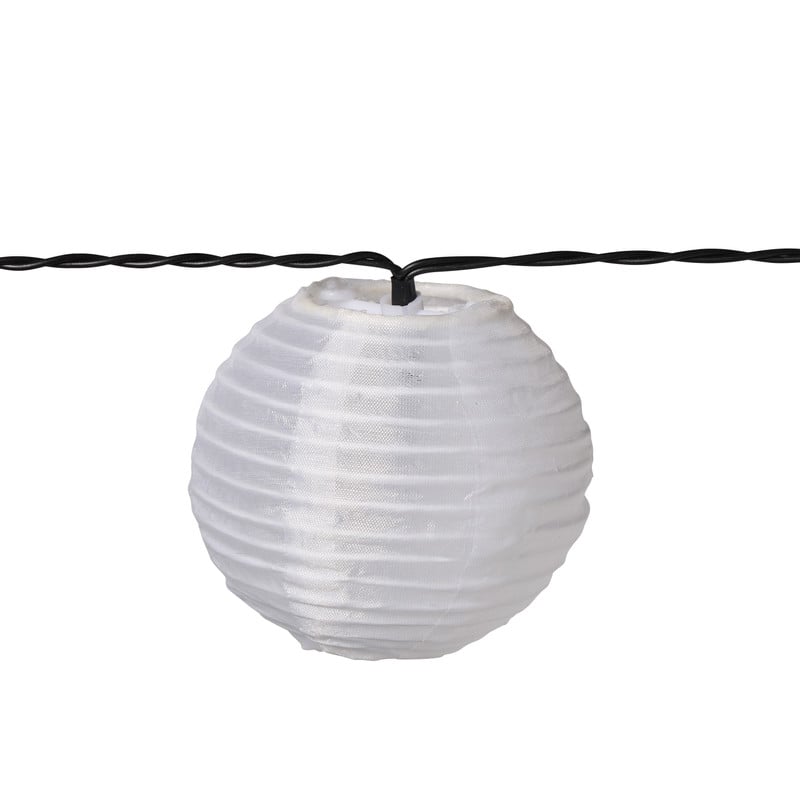 Slinger met 10 solar lampjes - wit - 4 meter