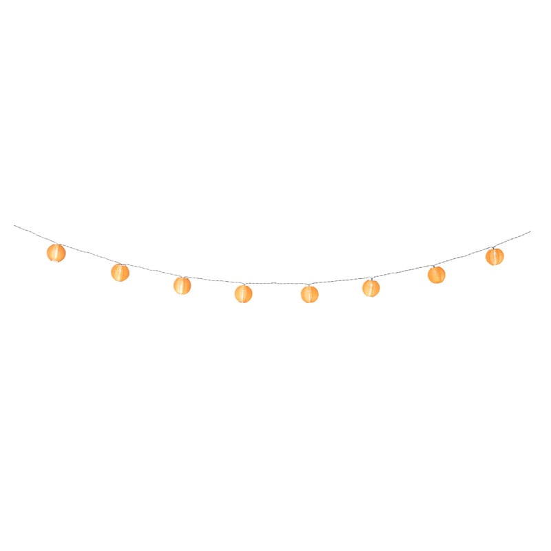 Slinger met 10 solar lampjes - oranje - 4 meter