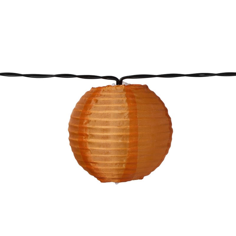 Slinger met 10 solar lampjes - oranje - 4 meter