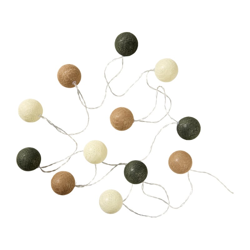 Tuinslinger led lampjes raffia - multikleur - 21.5 cm