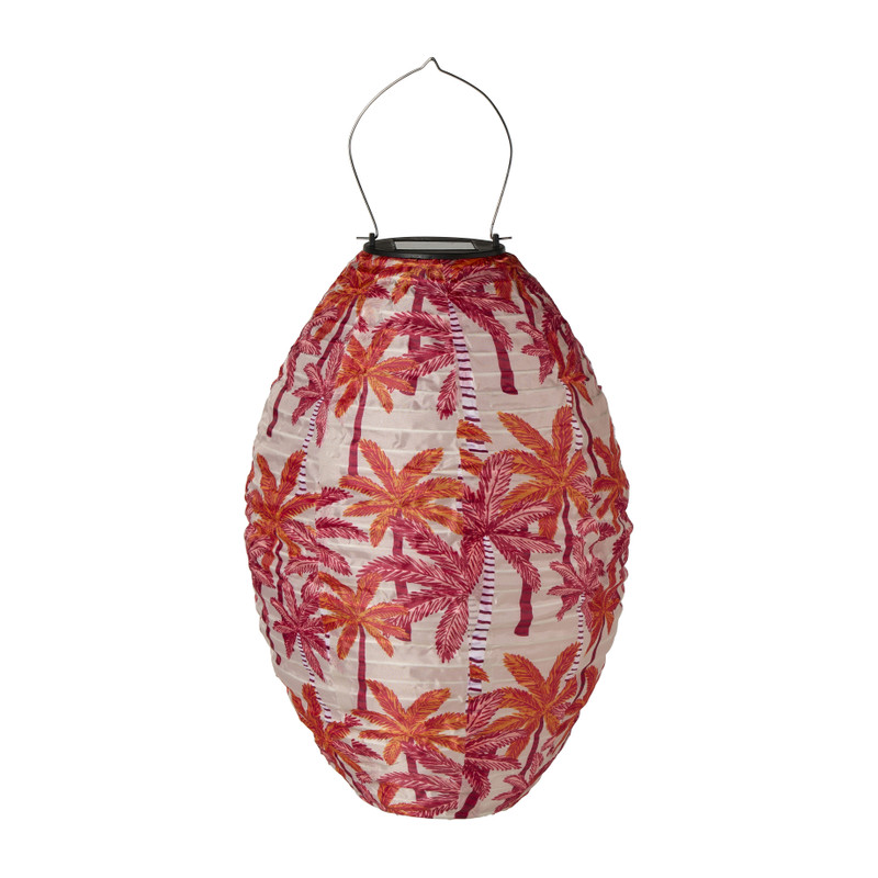 Solar lampion palm - multikleur - 22x33 cm