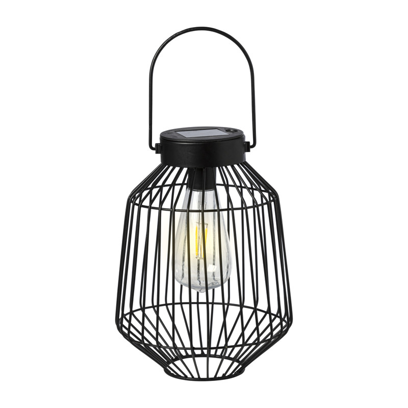 Solar tuinlantaarn - zwart - 18x24,5 cm