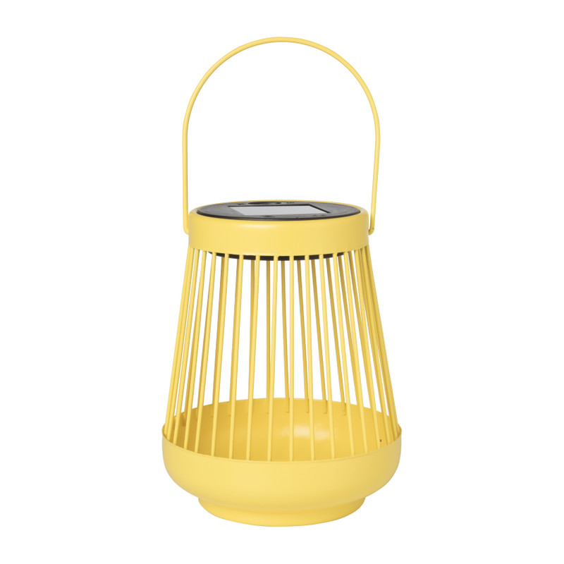 Solar tuinlantaarn Renza - geel - ⌀13x16 cm
