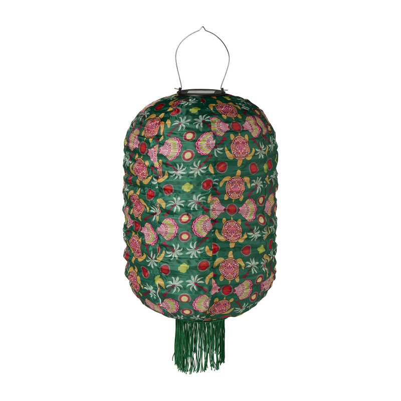 Solar lampion schildpad - groen - 26x38 cm