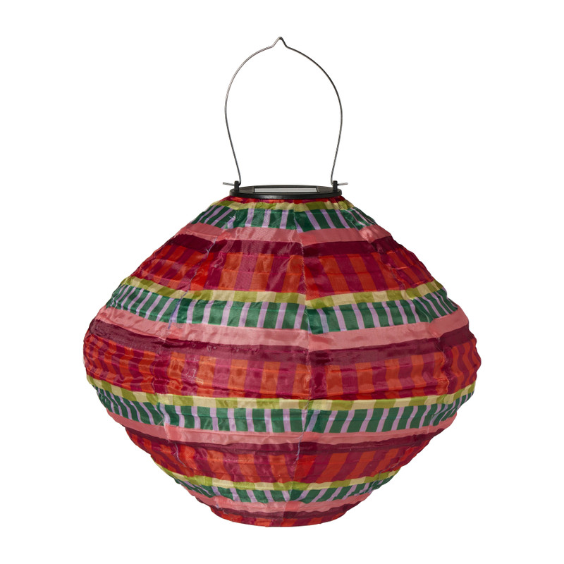 Solar lampion streep - multikleur - ø28x25 cm
