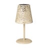 Solar tuinlamp op voet - beige - ø13x28 cm