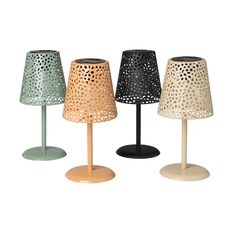 Solar tuinlamp op voet - zwart - ø13x28 cm