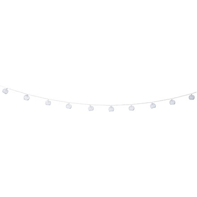 Slinger met 10 solar lampjes - zwart - 380 cm