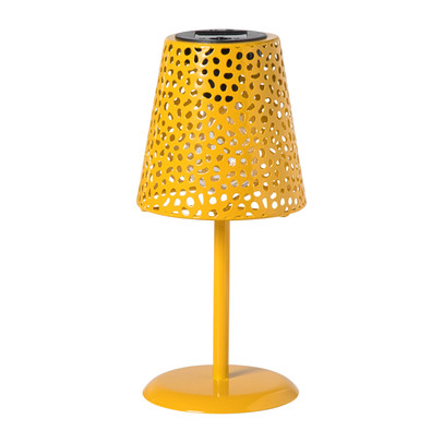 Solar tuinlamp op voet - geel - ø13x28 cm
