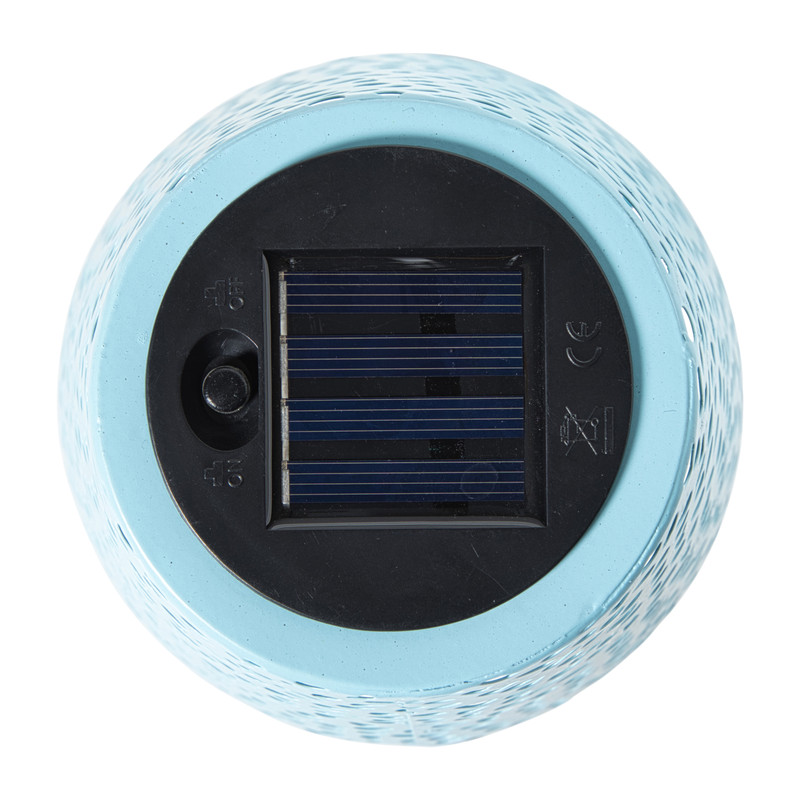 Solar tuinlamp op voet - blauw - ø13x28 cm