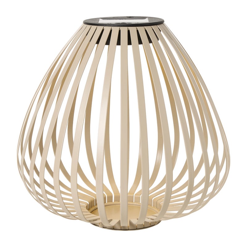 Solar lantaarn - beige - ø20x18 cm